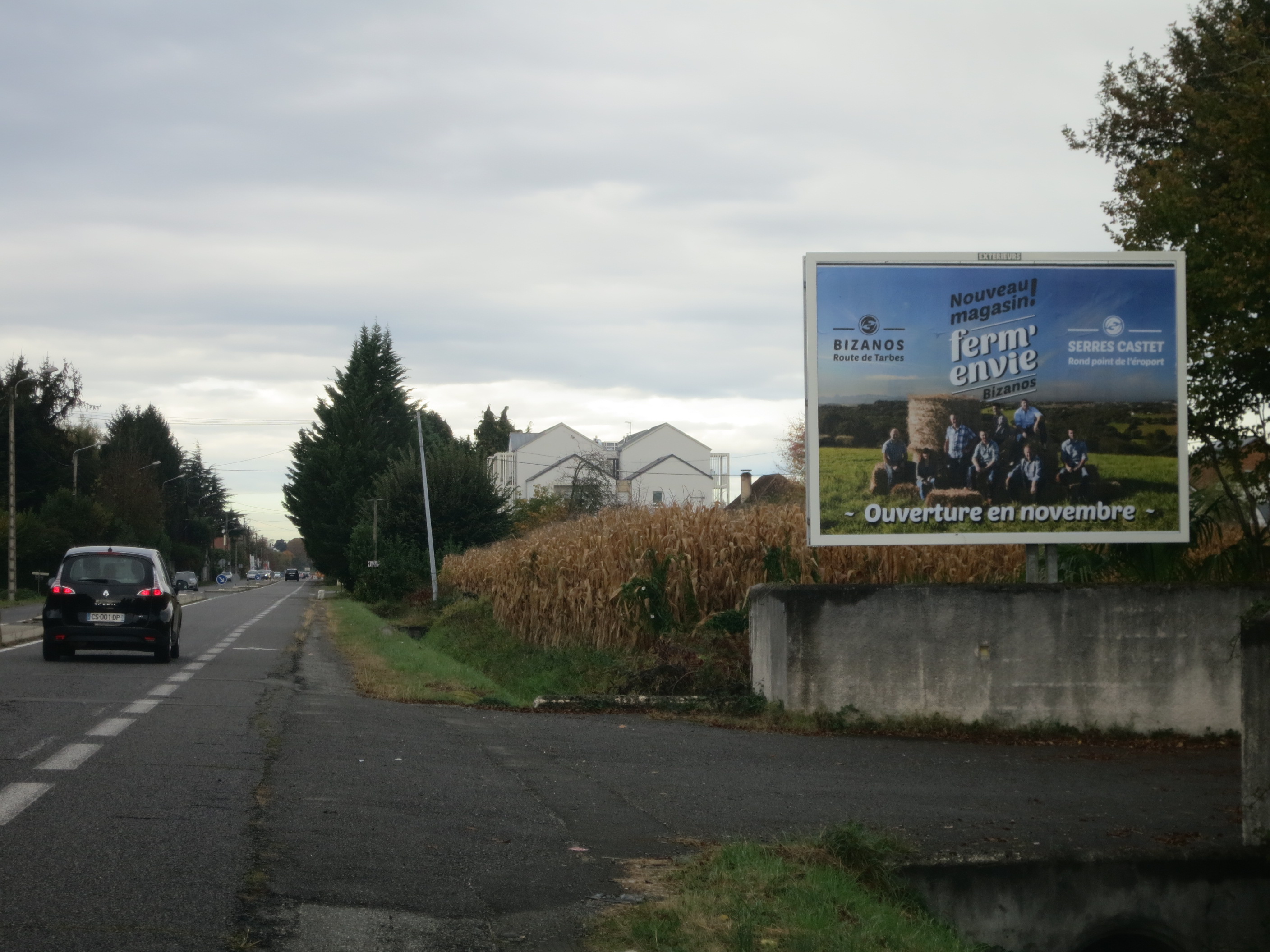 Exemple d'affichage 4x3m réalisé par Exterieurs dans les départements 64, 65 et 31